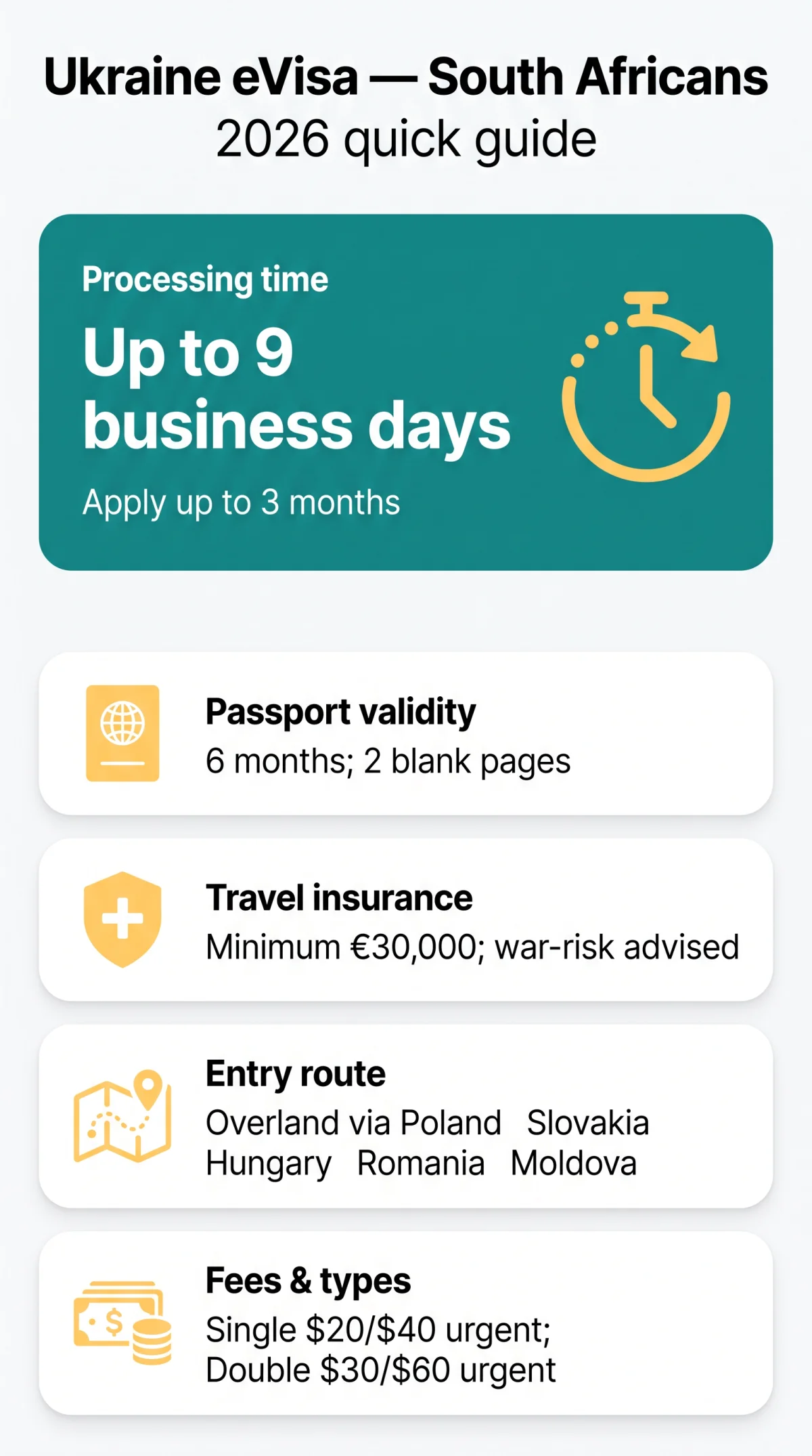 Infografika: Ukraine eVisa for South Africans: 2026 Application Guide